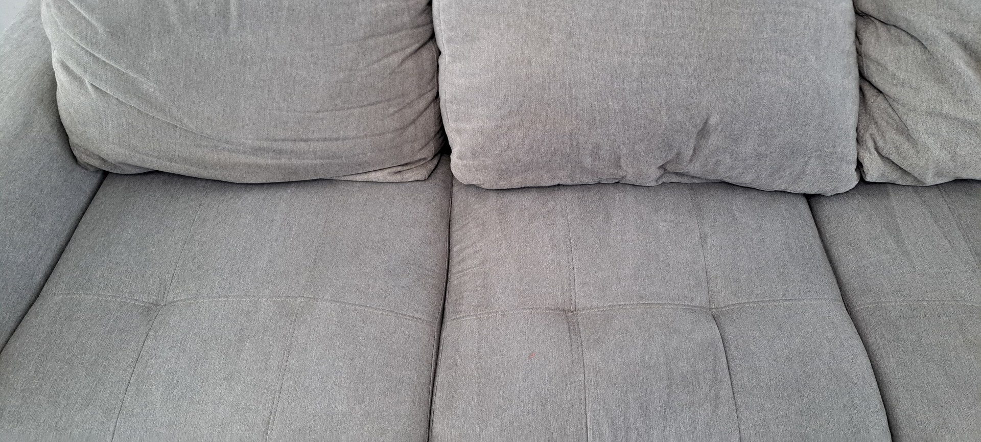 Sectional sofa after cleaning